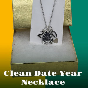 NA Narcotics Anonymous clean date year necklace! 20" Free NA goodie bag.